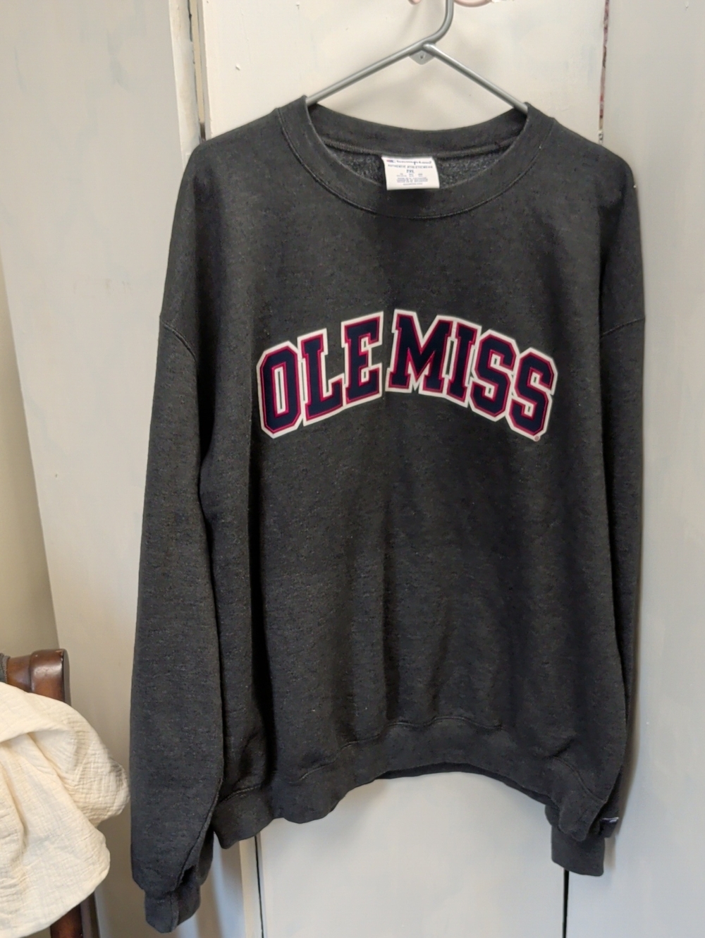 Ole Miss Women's Charcoal Crewneck Sweatshirt